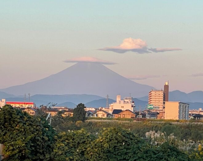 笠雲の富士山